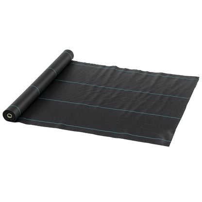 Plasă pentru Mulcire Permeabilă și Anti-UV din Polipropilena, pentru Grădină și Curte, 100x1 m, Negru