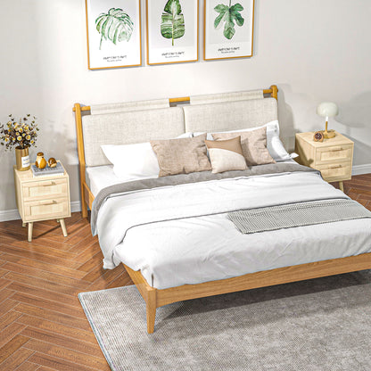 Set 2 Noptiere Boho cu 2 Sertare Spatioase