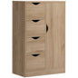 Mobilier Dulap Baie cu 4 Sertare si 2 Niveluri, Modern si Practic pentru Baie, Alb