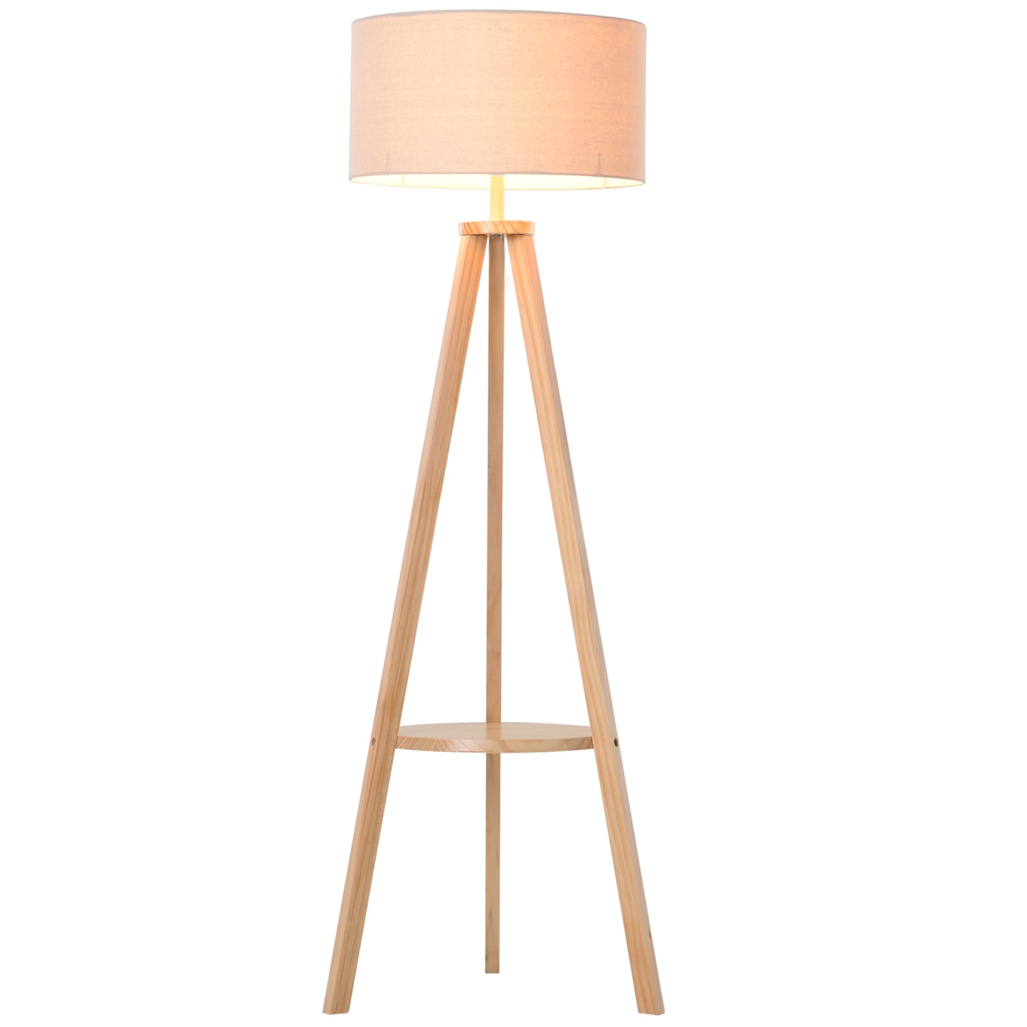 lampa din lemn, intrerupator pedala, inaltime 154cm