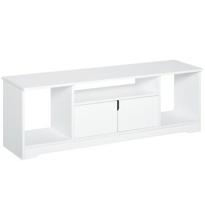 Mobilier Suport TV  Pana la 42 inchi cu Dulapior si Etajere Deschise, din Lemn, 120x30x41cm