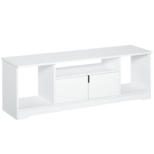 Mobilier Suport TV  Pana la 42 inchi cu Dulapior si Etajere Deschise, din Lemn, 120x30x41cm