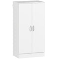 Dulap pentru pantofi cu 6 rafturi reglabile din lemn, alb, 55x35x108 cm