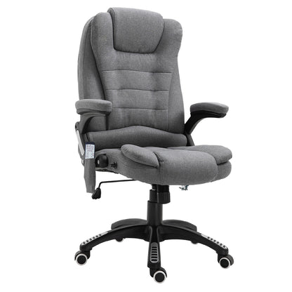Fotoliu Relax cu 6 Zone de Masaj, Spătar Reglabil și Design Ergonomic, Gri