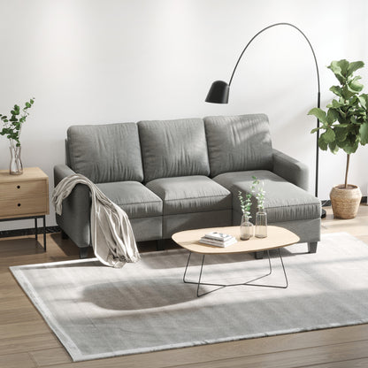 Canapea Colt 3 Locuri Modulara din Material Textil – Gri Modern