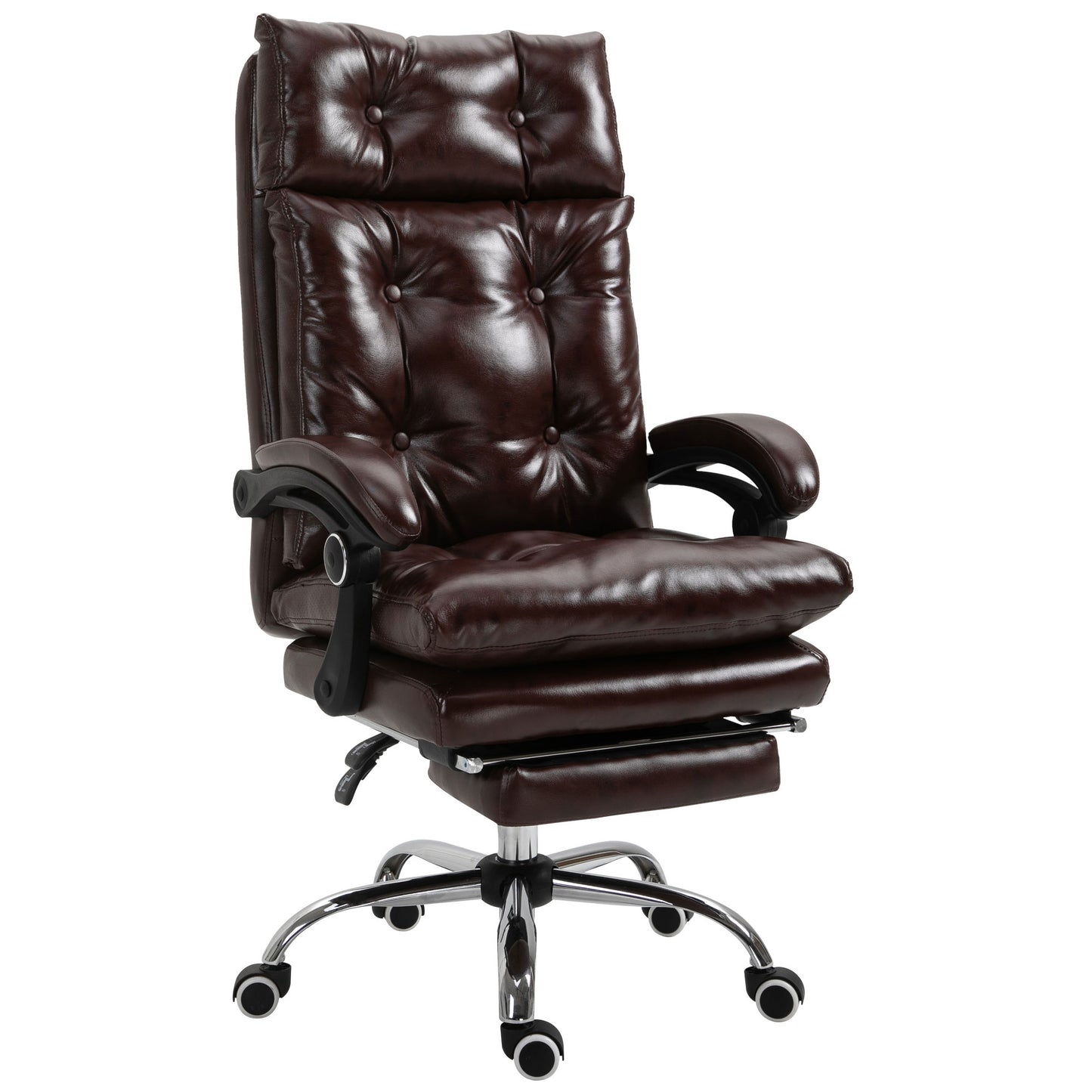 Scaun de Birou Ergonomic Suport pentru picioare Detasabil Inaltime Reglabila Maro
