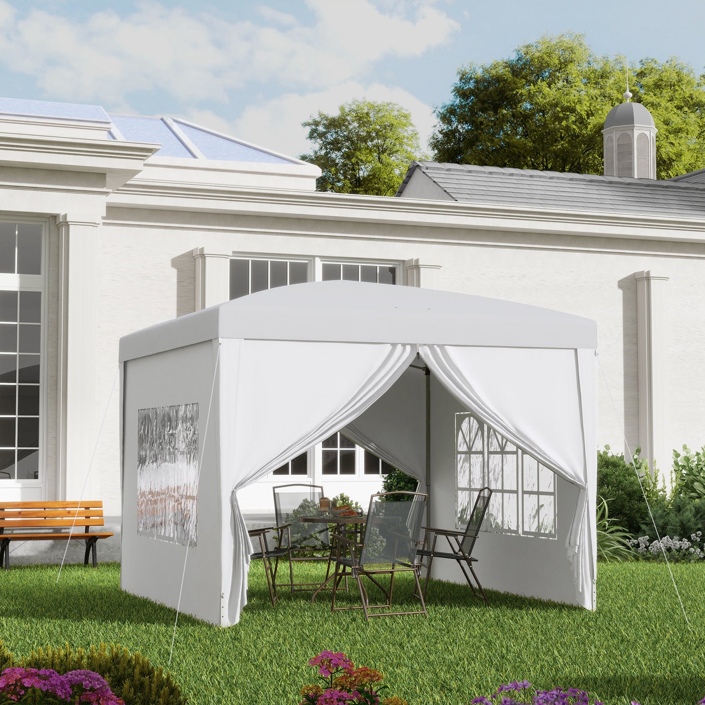 Cort de Gradina Impermeabil 3×3 m cu Panouri Laterale