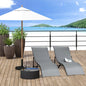 Set 2 sezlonguri de Gradina Pliabile, sezlong pentru Plaja din Aluminiu si Textilen, 61x165x63 cm