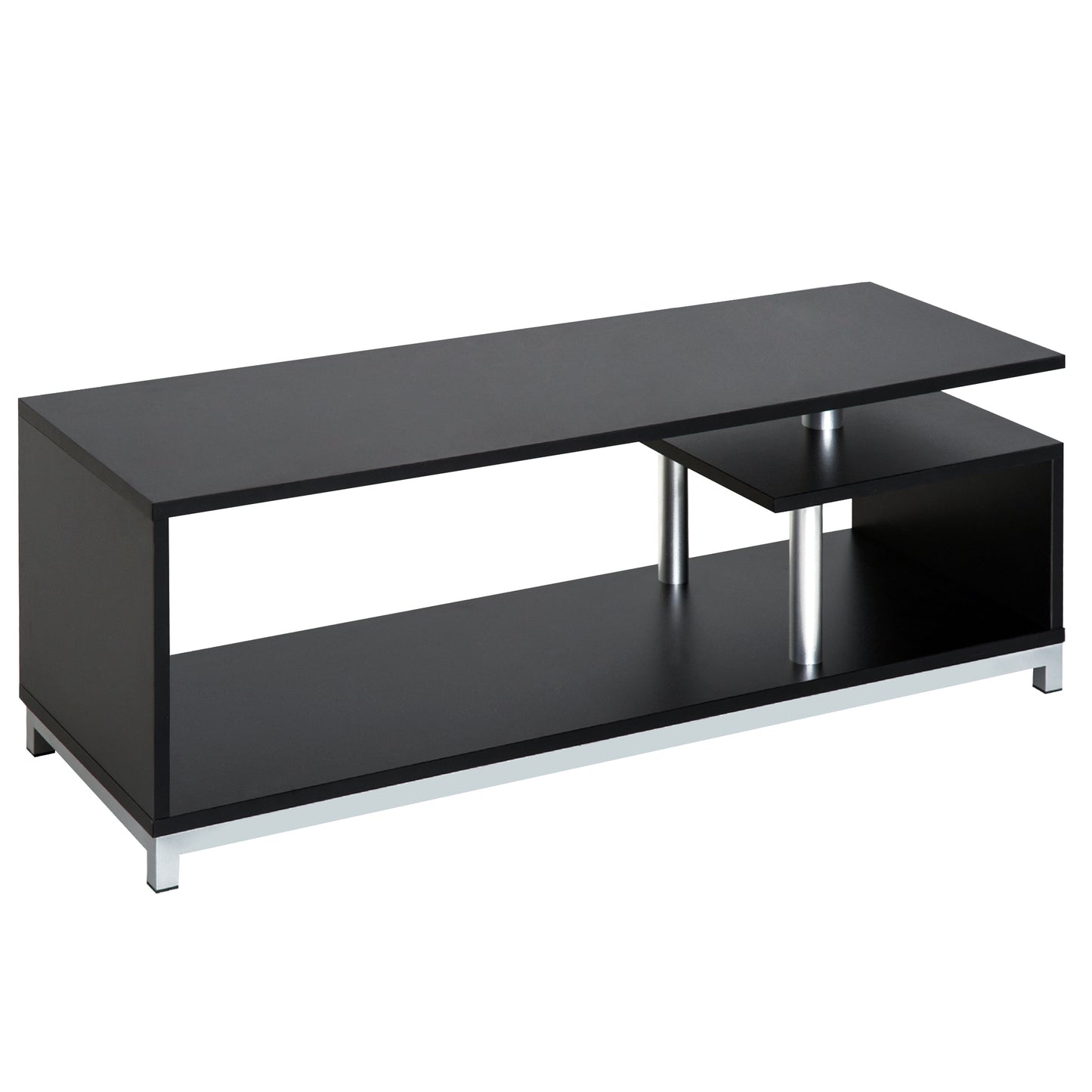 Mobilier TV din Lemn, Negru, 114x40x40.5cm