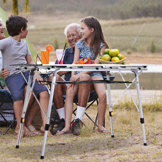 Masa de Picnic Pliabila din Aluminiu cu Custodie 120 x 70cm