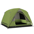 Cort de Camping pentru 3 Persoane cu Buzunare și Geantă de Transport, 200x200x135 cm, Verde