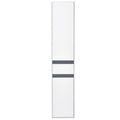 Mobilier baie tip coloană, 2 dulapuri + sertar central, alb, rafturi reglabile 35×31×172 cm