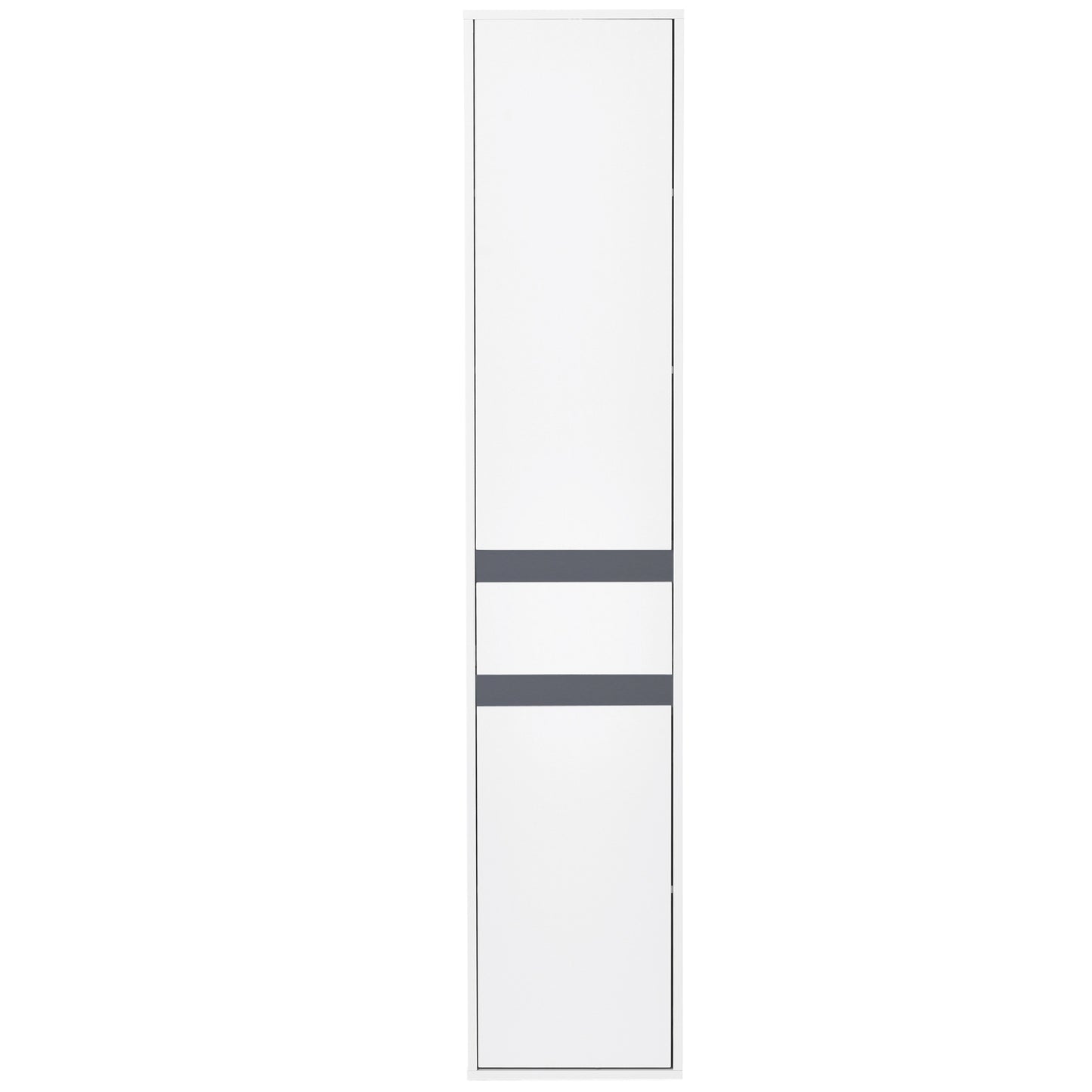 Mobilier baie tip coloană, 2 dulapuri + sertar central, alb, rafturi reglabile 35×31×172 cm