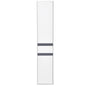 Mobilier baie tip coloană, 2 dulapuri + sertar central, alb, rafturi reglabile 35×31×172 cm
