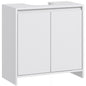 Mobilier Sub Chiuvetă pentru Baie cu 2 Uși, Dulap de Baie cu Decupaj în U pentru Țevi, 60x30x60 cm, Alb