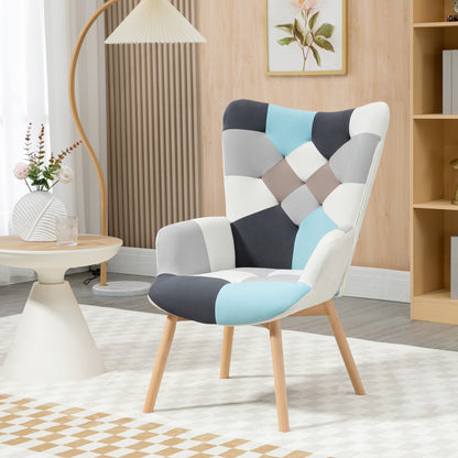 Scaun Decorativ Tapitat cu Brat & Spatar Capitonati – Dormitor