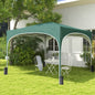 Cort cu Copertina Pliabila de 3x3m, Verde