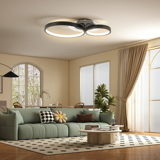Lampă de tavan LED Modernă cu Intensitate Reglabilă, Putere 40W, Negru