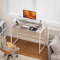 Birou Pliabil Economisitor de Spațiu cu Stand pentru Monitor Detașabil, 100x48x87,5 cm, Lemn
