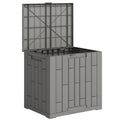 Ladă de Grădină 114L din Rășină Impermeabilă și Anti-UV cu Închidere cu Cheie, 56x44x54 cm, Gri