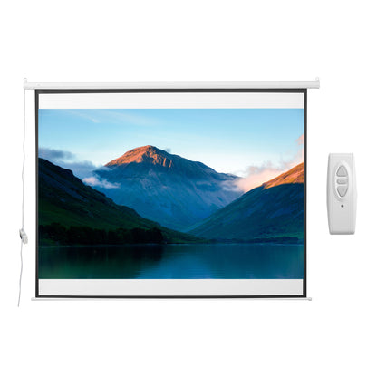 Ecran Proiector 120” – Motorizat, Alb, Ideal Home Cinema