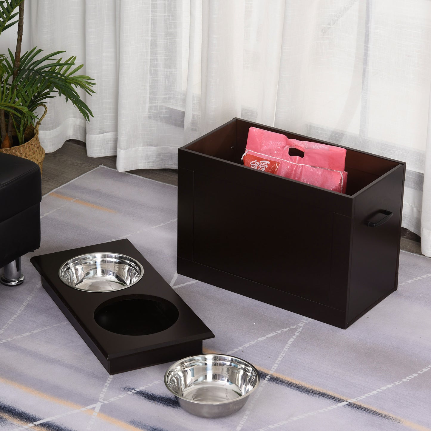set boluri pentru caini, 60x30x41 cm, maro