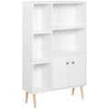 Biblioteca Alba 80×23,5×118 cm – Lemn cu Picioare din Pin