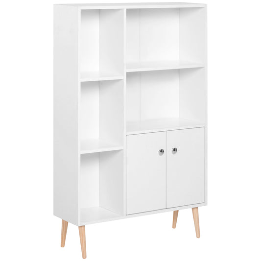 Biblioteca Alba 80×23,5×118 cm – Lemn cu Picioare din Pin
