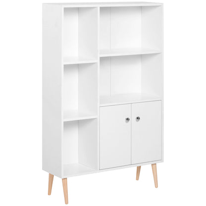 Biblioteca Alba 80×23,5×118 cm – Lemn cu Picioare din Pin