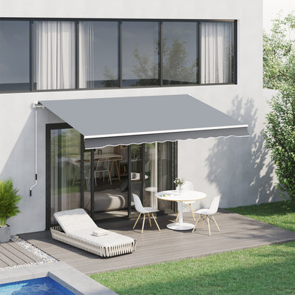Copertina pentru soare tip rulou reglare cu manivela, din aluminiu si poliester, 295x245cm, gri