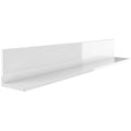 Etajeră de Perete pentru Living și Dormitor, Grosime 1,5 cm, Raft Suspendat din Lemn, 127x12x18 cm, Alb Lucios