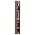 biblioteca tip coloana, cu etajere, 21x20x175cm, maro