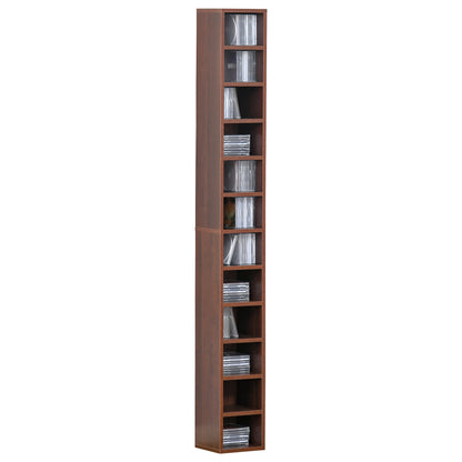 biblioteca tip coloana, cu etajere, 21x20x175cm, maro