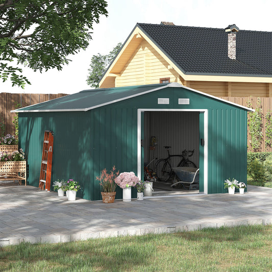 Magazie Unelte din Otel Galvanizat, Anti Rugina 3.4 x 3.86 x 2 m, Verde
