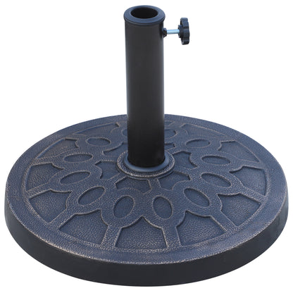 Bază rotundă pentru umbrelă, pentru stâlpi de Ø38 și Ø48 mm, din rășină și oțel, Ø45 cm, bronz