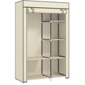 Garderobă Portabilă Dulap Garderobă Compactă, 103x43x162.5cm, Crem
