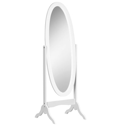 oglinda reglabila cu suport, 47.5x45.5x154.5cm, alba
