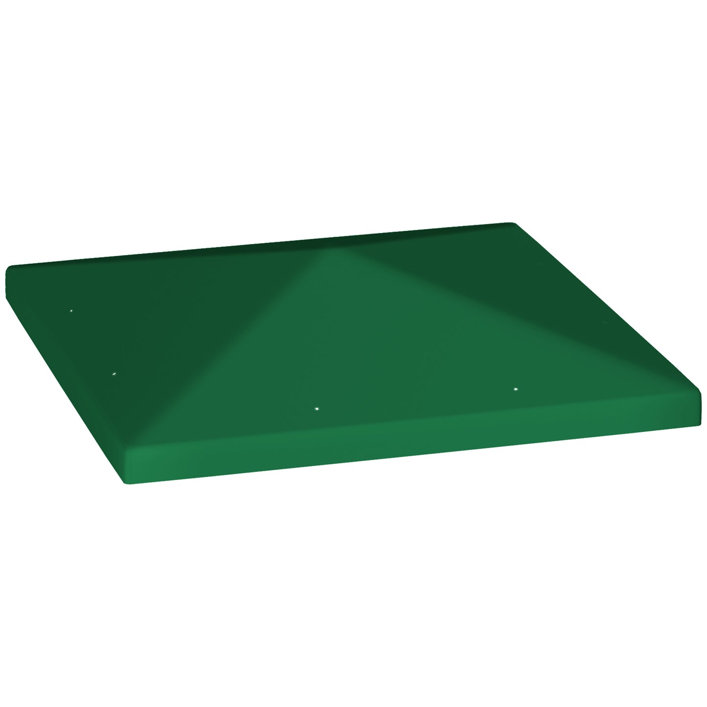 Acoperiș pentru Foișor de Grădină 3x3 m din Material Textil Oxford 600D cu Orificii de Drenaj, Verde