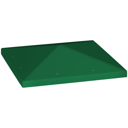 Acoperiș pentru Foișor de Grădină 3x3 m din Material Textil Oxford 600D cu Orificii de Drenaj, Verde