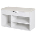 Banca Pantofi Alba 80×30×47 cm – Cu Sertar & sezut Rabatabil