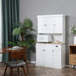 Bufet de Bucatarie, spatii de depozitare multiple, blat pentru cuptor si design modern, Alb