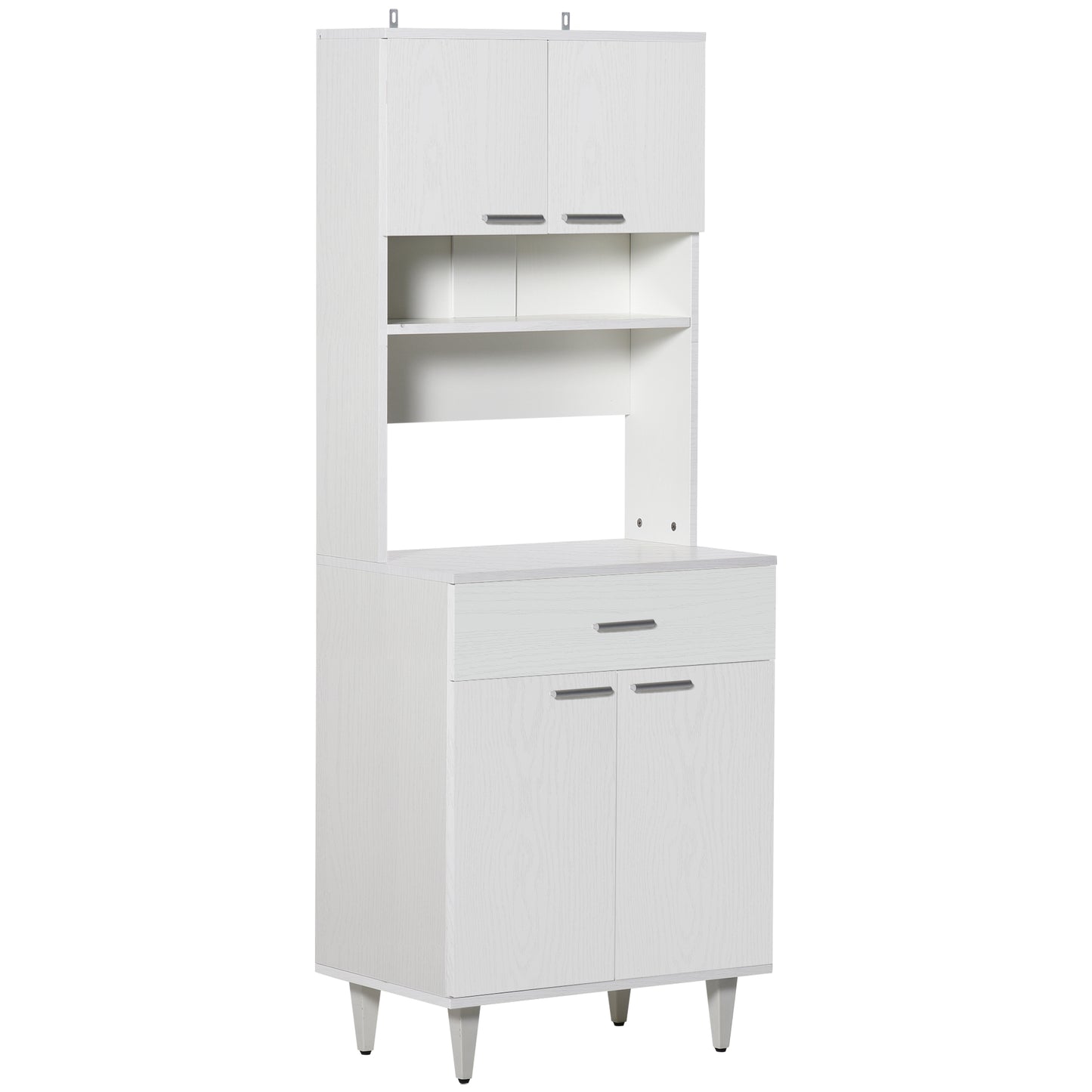 Dulap Bucatarie Mare din Lemn – Clasic Alb Elegant