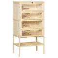 Cusca pentru Rozitori si Hamsteri cu 4 Rafturi cu Acoperis Trapa in Lemn 60x40x120cm
