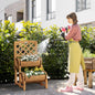 Jardiniera de Brad in Forma de Butoi de Exterior, cu Design Vertical inaltat, 45x45x180 cm, Maro