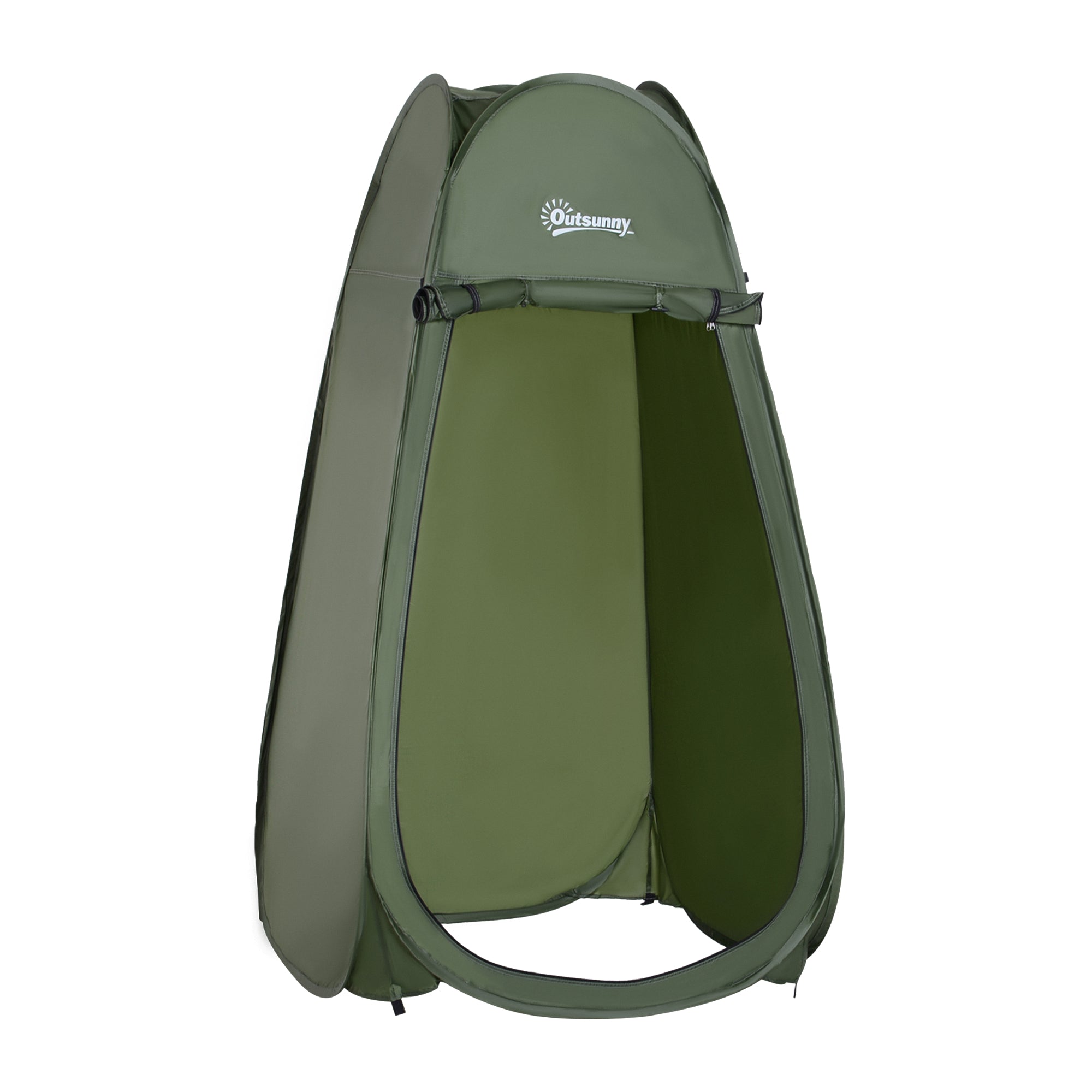 Cort de Duș Pop Up Impermeabil din Poliester și Plastic, 100x100x185 cm, Verde Militar