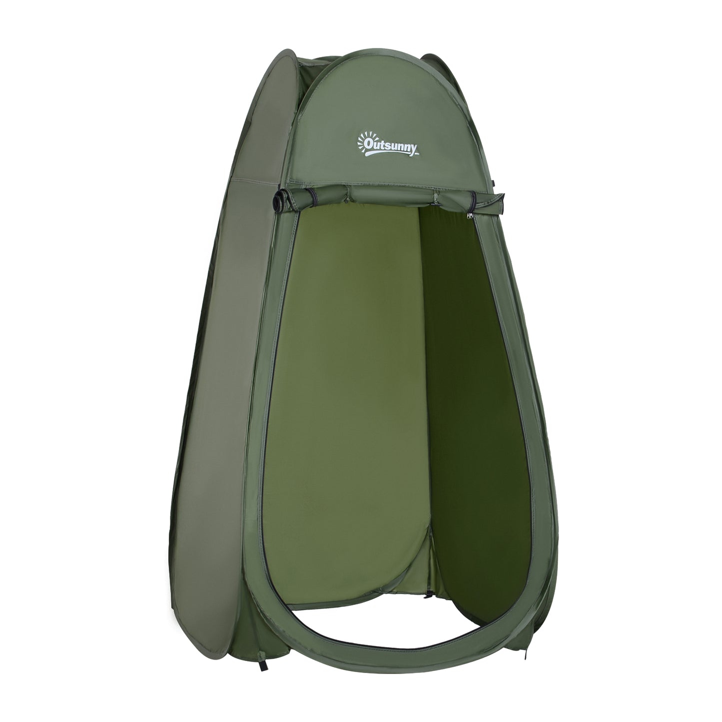 Cort de Duș Pop Up Impermeabil din Poliester și Plastic, 100x100x185 cm, Verde Militar