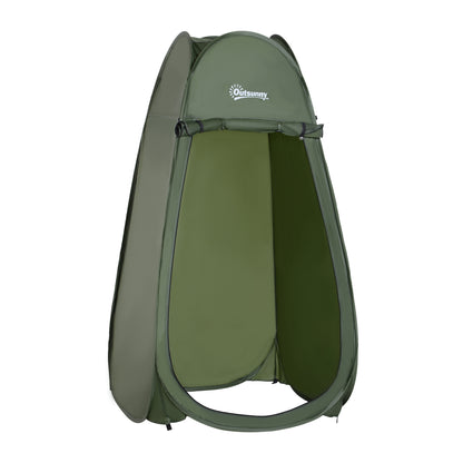 Cort de Duș Pop Up Impermeabil din Poliester și Plastic, 100x100x185 cm, Verde Militar