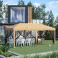 Baldachin Pop-Up cu Plasă, Cort pentru Petreceri cu Geantă de Transport pentru Exterior, 585x295x270 cm, Bej