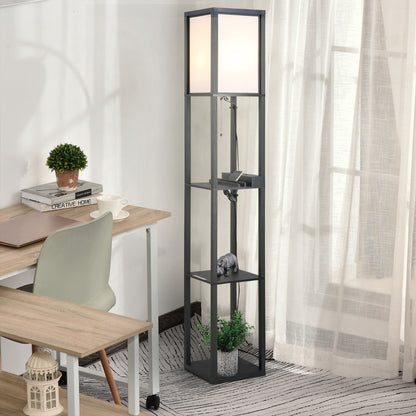 lampa de podea, 26x26x160cm, alba