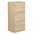 Dulap Multifunctional Lemn Natural – 3 Rafturi & Usi pentru Casa sau Birou